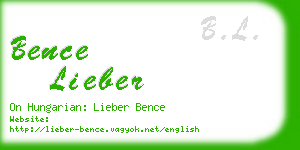 bence lieber business card